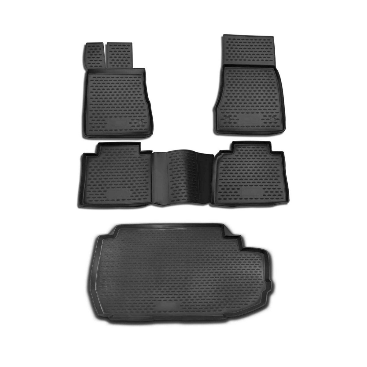 Mercedes S Class Floor-Trunk Mats - Omac - KIT 3D - Black - '98-'05 Mercedes S Class Floor-Trunk Mats - Omac - KIT 3D - Black - '98-'05